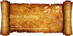 Szuhi Dorina névjegykártya