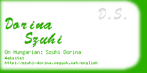 dorina szuhi business card